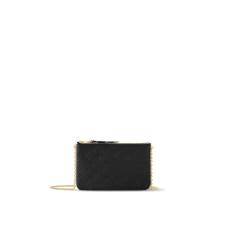 Pochette Double Zip Cuir Monogram Empreinte Portefeuilles et petite maroquinerie de luxe Femme M68568